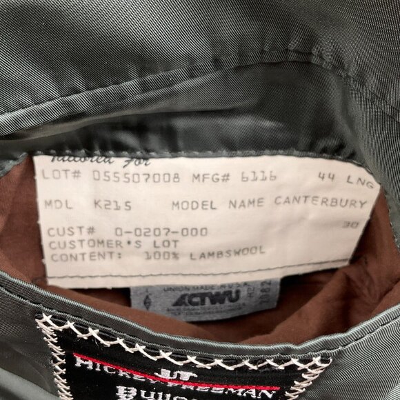 Hickey Freeman Blazer Men 44L Brown Multi Bespoke Canterbury Lambswool USA VTG - Picture 8 of 14